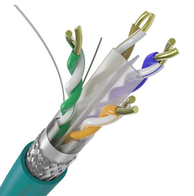 4 paia di 23AWG 550Mhz RJ45 Cat6a del cavo del ftp, doppia Ethernet Cat6a del cavo dello schermo