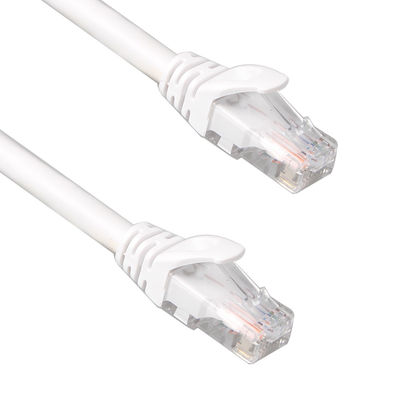 UTP bianco Cat6 rattoppa il rivestimento del PVC LSZH del cavo 24AWG 7/0.2 con il connettore RJ45