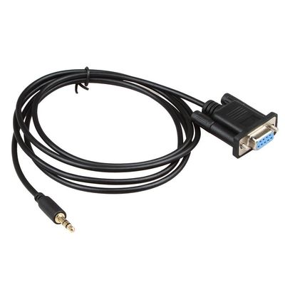 Stalla nera di dc 3.5mm del cavo DB9 Pin Female To del cablaggio del cavo RS232