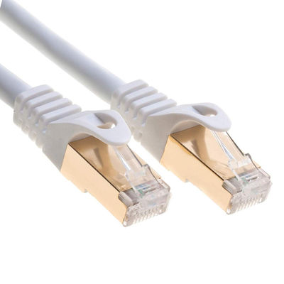 Cavo patch RJ45 da 0,5-90 m, cavo Ethernet Cat 7 bianco a doppia schermatura