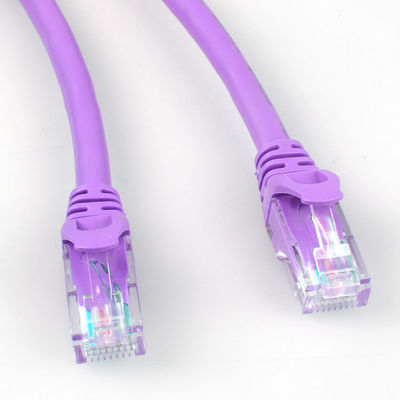 Isolamento porpora dell'HDPE del cavo di toppa di Rj45 Cat6a per l'esposizione di LED della rete