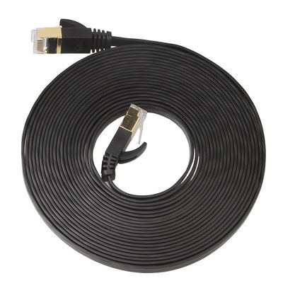 Rame piano schermato del gatto 6 del cavo della toppa di UTP colore del nero del 1 tester Rj45