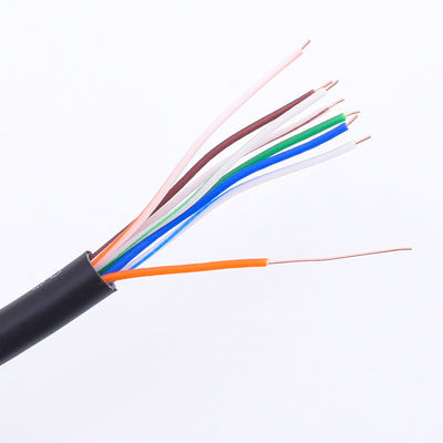 Cavo di toppa di rame 24AWG Cat 5e, cavo della toppa del rivestimento UTP Cat5e del PVC BC7/0.2