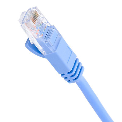 Cavo di toppa di rame 24AWG Cat 5e, cavo della toppa del rivestimento UTP Cat5e del PVC BC7/0.2