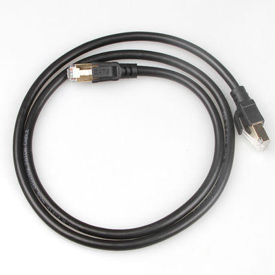 Cavo S/FTP 40Gbps 2000MHZ della toppa dell'OEM Gigabit Ethernet Cat8 pratico