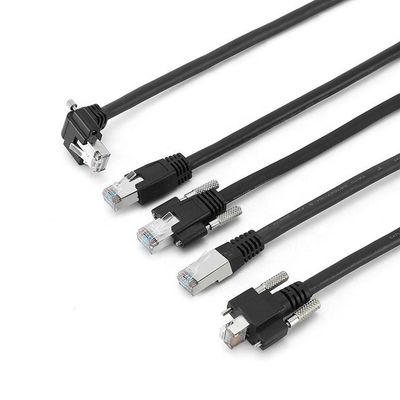 Cavo di Ethernet industriale della macchina fotografica di Cat6A S/FTP RJ45 8P con la vite GigE della serratura