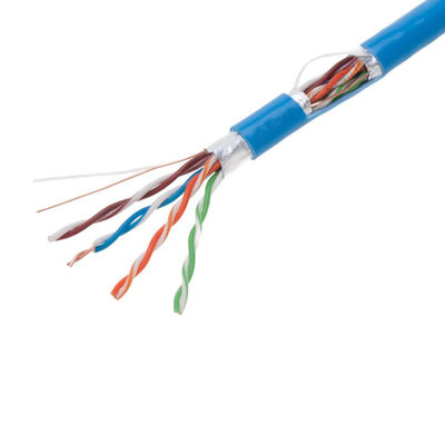 Cavo del ftp CAT6 del blu 0.57mm, cavo di rame puro pratico Cat6