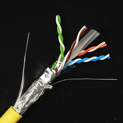 LSZH 23AWG Cat6 ha protetto il rame nudo puro di rendimento elevato del cavo STP SSTP
