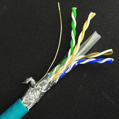 LSZH 23AWG Cat6 ha protetto il rame nudo puro di rendimento elevato del cavo STP SSTP