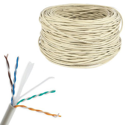 Gatto dell'interno 6, CU di Grey Patch Cord UTP 4 paia del cavo di rame puro di 0.55mm LSZH CAT6
