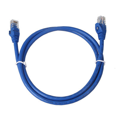 Rivestimento di PVC blu del cavo di toppa 24AWG Cat6 BC7/0.2 UTP con il connettore 8P8C