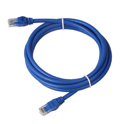 Rivestimento di PVC blu del cavo di toppa 24AWG Cat6 BC7/0.2 UTP con il connettore 8P8C
