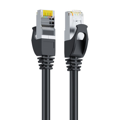 Cavo patch SFTP Cat6 nero Connettore RJ45 in rame puro 24AWG con doppia schermatura