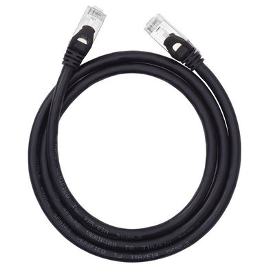 Cavo patch SFTP Cat6 nero Connettore RJ45 in rame puro 24AWG con doppia schermatura