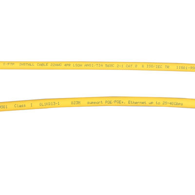 Cavo stabile del ftp di 22AWG Cat6a S, 4 paia LSHF LSOH Cat6a S/FTP LSZH