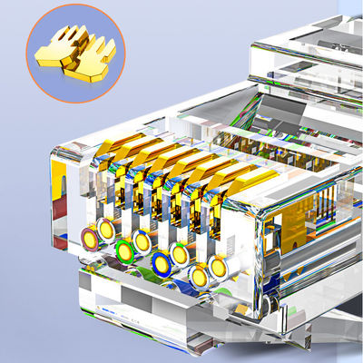 Ethernet Cat6, cavo blu del cavo di 100W PoE+ RJ45 di Cat6 Gigabit Ethernet
