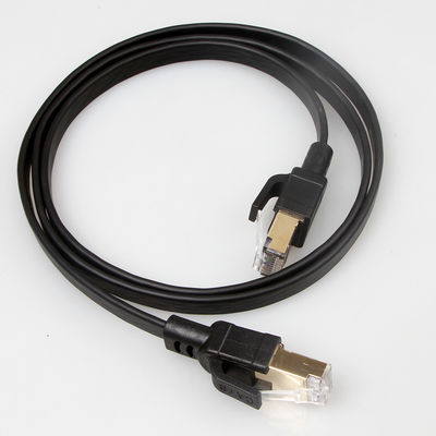 Bene durevole piano di colore del nero del cavo 40Gbps 2000Mhz della toppa di SFTP RJ45 Cat8