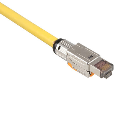 Colore giallo schermato doppio di Lan Cable S/FTP 22AWG del gatto 8 di Ethernet di LSZH