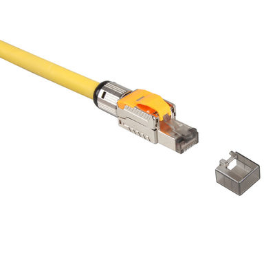 Colore giallo schermato doppio di Lan Cable S/FTP 22AWG del gatto 8 di Ethernet di LSZH