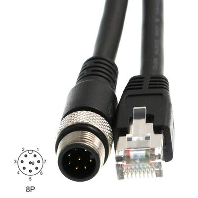 Codice industriale 8 Pin To RJ45 del cavo di Ethernet di ROHS Cat6 M12 D per il sensore di Fieldbus