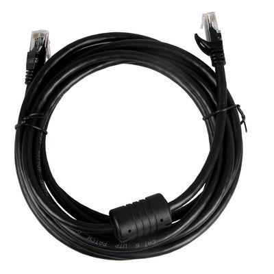 Gatto 6, del cavo di Ethernet del nero 24AWG connettore RJ45 100 Ft di cavo di Ethernet