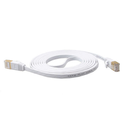 Ethernet Lan Cables White With Gold della rete Cat6 ha protetto i connettori di Snagless Rj45