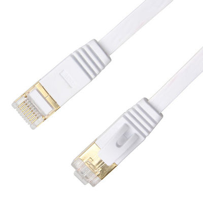Ethernet Lan Cables White With Gold della rete Cat6 ha protetto i connettori di Snagless Rj45