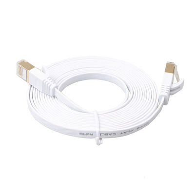 Ethernet Lan Cables White With Gold della rete Cat6 ha protetto i connettori di Snagless Rj45