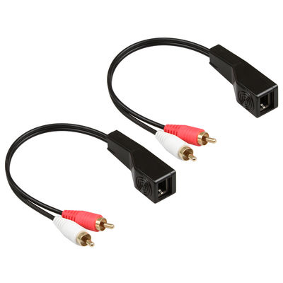 Stereotipia su ordinazione 2 RCA delle Assemblee del cavo di Cat7 Cat8 al rame nudo stereo di 2 RCA