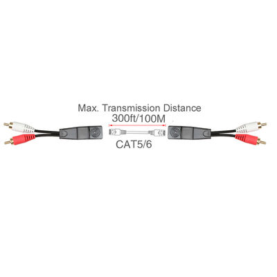 Stereotipia su ordinazione 2 RCA delle Assemblee del cavo di Cat7 Cat8 al rame nudo stereo di 2 RCA