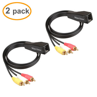 Cavo di estensione di RCA della femmina stabile 3 audio, RCA multiuso all'adattatore RJ45