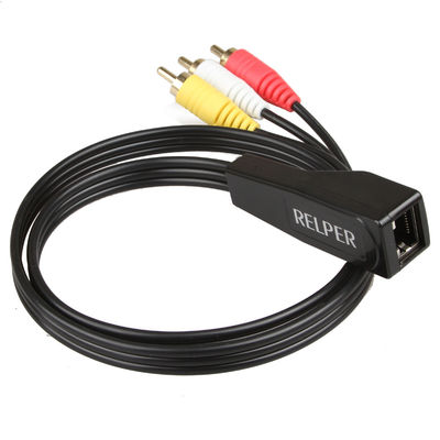 Cavo di estensione di RCA della femmina stabile 3 audio, RCA multiuso all'adattatore RJ45