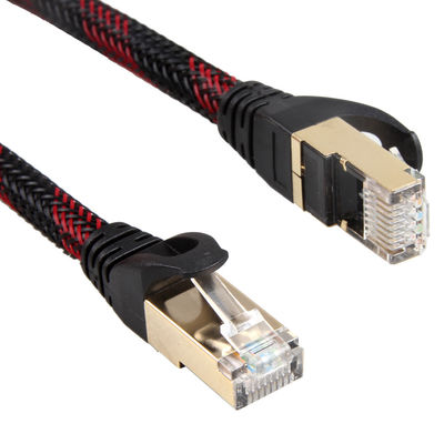 AWG 28 Lan Cable intrecciato nero rosso, gatto stabile ad alta velocità 7 del cavo di toppa