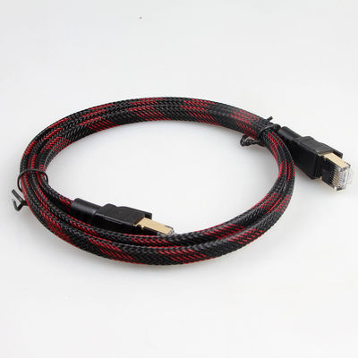 Nylon del cavo di toppa di Ethernet Cat7 del computer intrecciato per il router del modem del computer portatile del PC