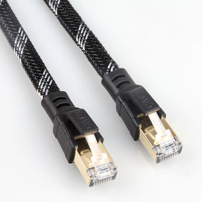Cavo di rete resistente Rj45 Cat8, cavo di toppa intrecciato in nylon Cat 8