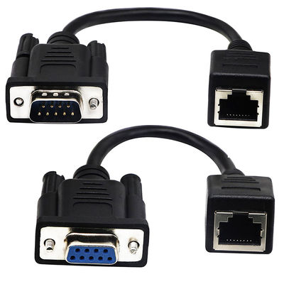 Cat5 Cat6 RJ45 a cavo RS232, DB9 9 Pin Industrial Ethernet Cable Assemblies