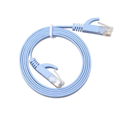Cavo piano 0.5m blu della toppa della rete del CAT 6 1m larghezza di banda 350MHz di 100m - di 2m