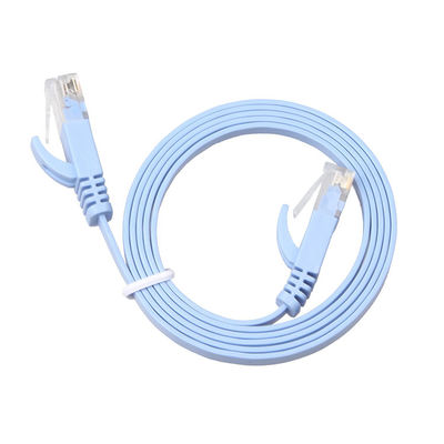 Cavo piano 0.5m blu della toppa della rete del CAT 6 1m larghezza di banda 350MHz di 100m - di 2m