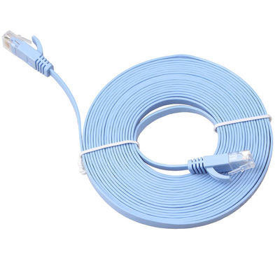 Cavo piano 0.5m blu della toppa della rete del CAT 6 1m larghezza di banda 350MHz di 100m - di 2m