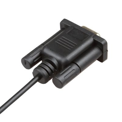 Stalla nera di dc 3.5mm del cavo DB9 Pin Female To del cablaggio del cavo RS232
