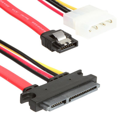 Il cablaggio del cavo di dati di ROHS SATA III cabla SATA 7+15Pin 22 Pin To SATA 7Pin+4Pin