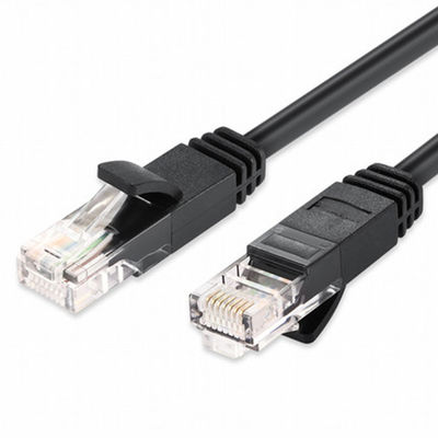 Cavo nero del cavo di toppa del ftp Cat5e del CCA UTP con il connettore maschio RJ45