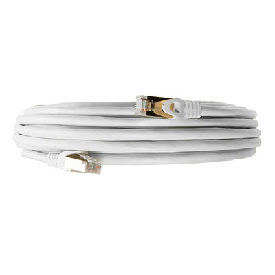 Cavo patch RJ45 da 0,5-90 m, cavo Ethernet Cat 7 bianco a doppia schermatura