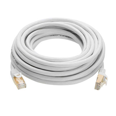 Cavo patch RJ45 da 0,5-90 m, cavo Ethernet Cat 7 bianco a doppia schermatura