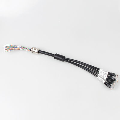 4 impermeabili in 1 cavo di Ethernet del gatto 6a, 4 cavo del tronco del maschio RJ45 Cat6a del ramo