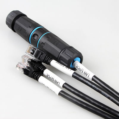 4 impermeabili in 1 cavo di Ethernet del gatto 6a, 4 cavo del tronco del maschio RJ45 Cat6a del ramo