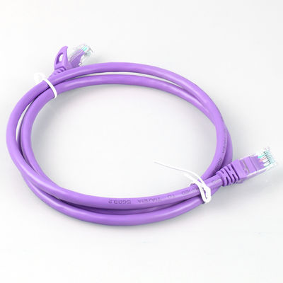 Isolamento porpora dell'HDPE del cavo di toppa di Rj45 Cat6a per l'esposizione di LED della rete
