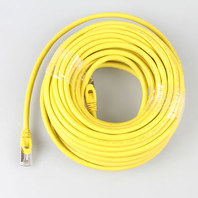 Cavo all'aperto giallo Cat7 SSTP, pratico cavo di toppa 26AWG LSZH