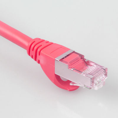 Sepoltura diretta 6 Ft di Cat7 di cavo di toppa 26AWG impermeabile resistente 10Gb rosso