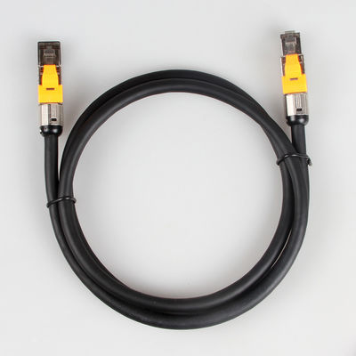 Cavo della toppa di angolo diritto Cat8 del ODM con la spina modulare di Toolless